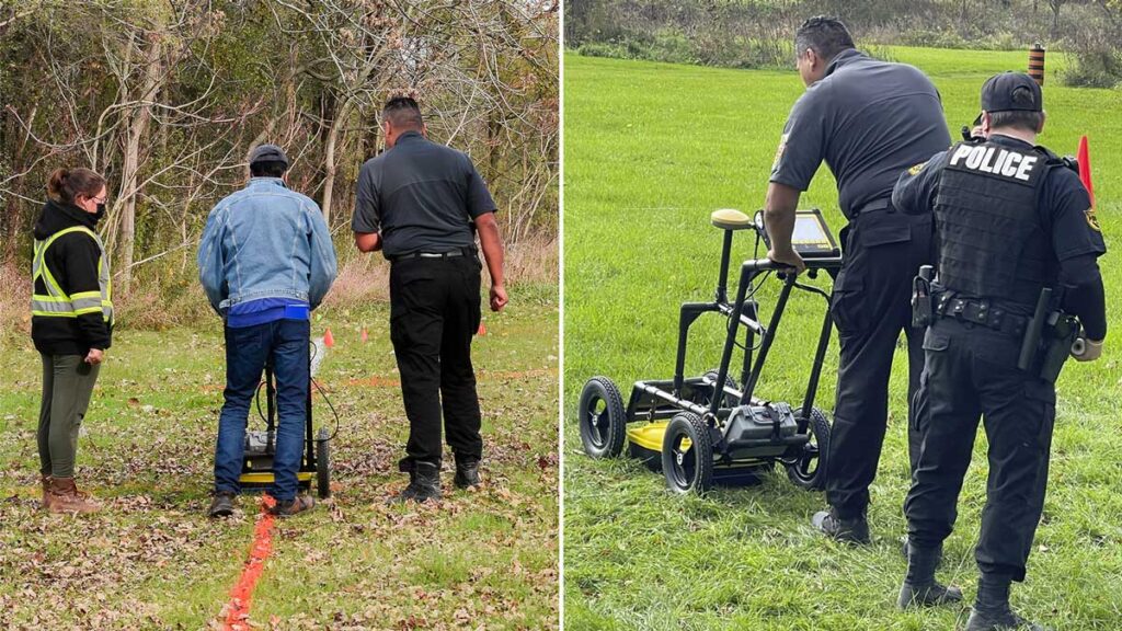 GPR (ground penetrating radar) training for Six Nations Police Service officers and community members.